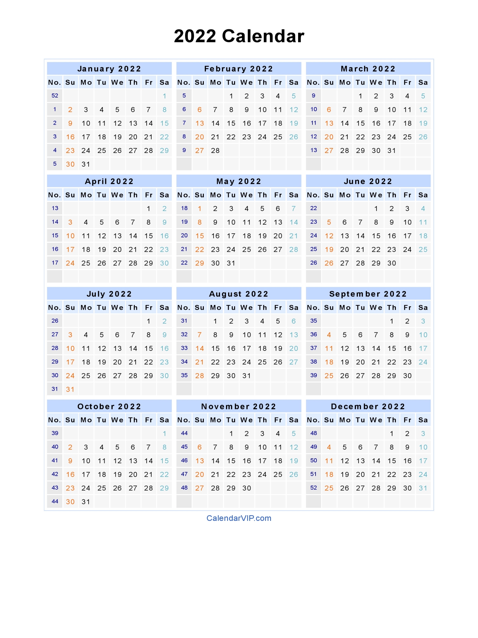 free editable 2022 calendar