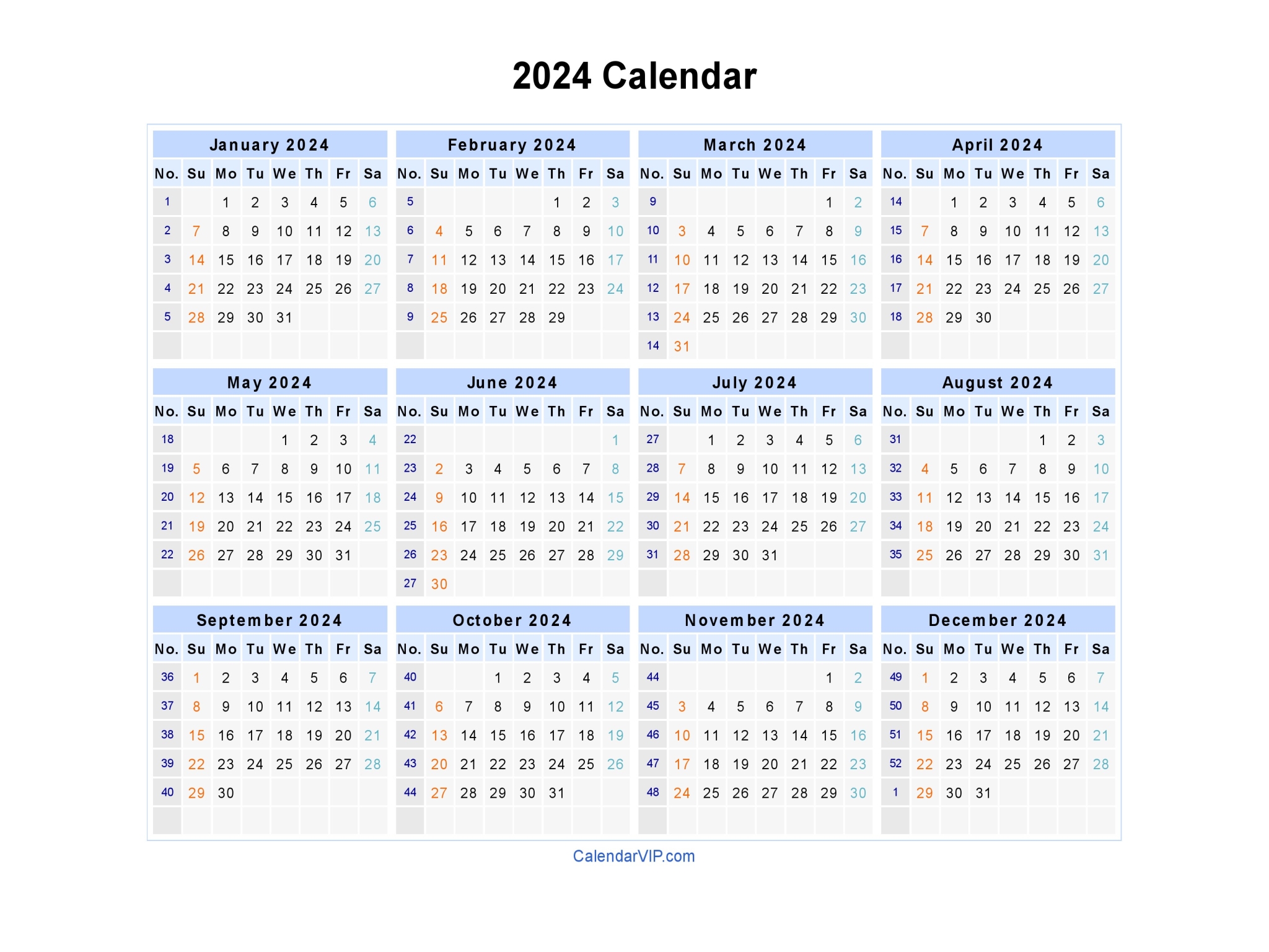 2024 Calendar Printable Free Pdf One Page Only Deanne Rhianna
