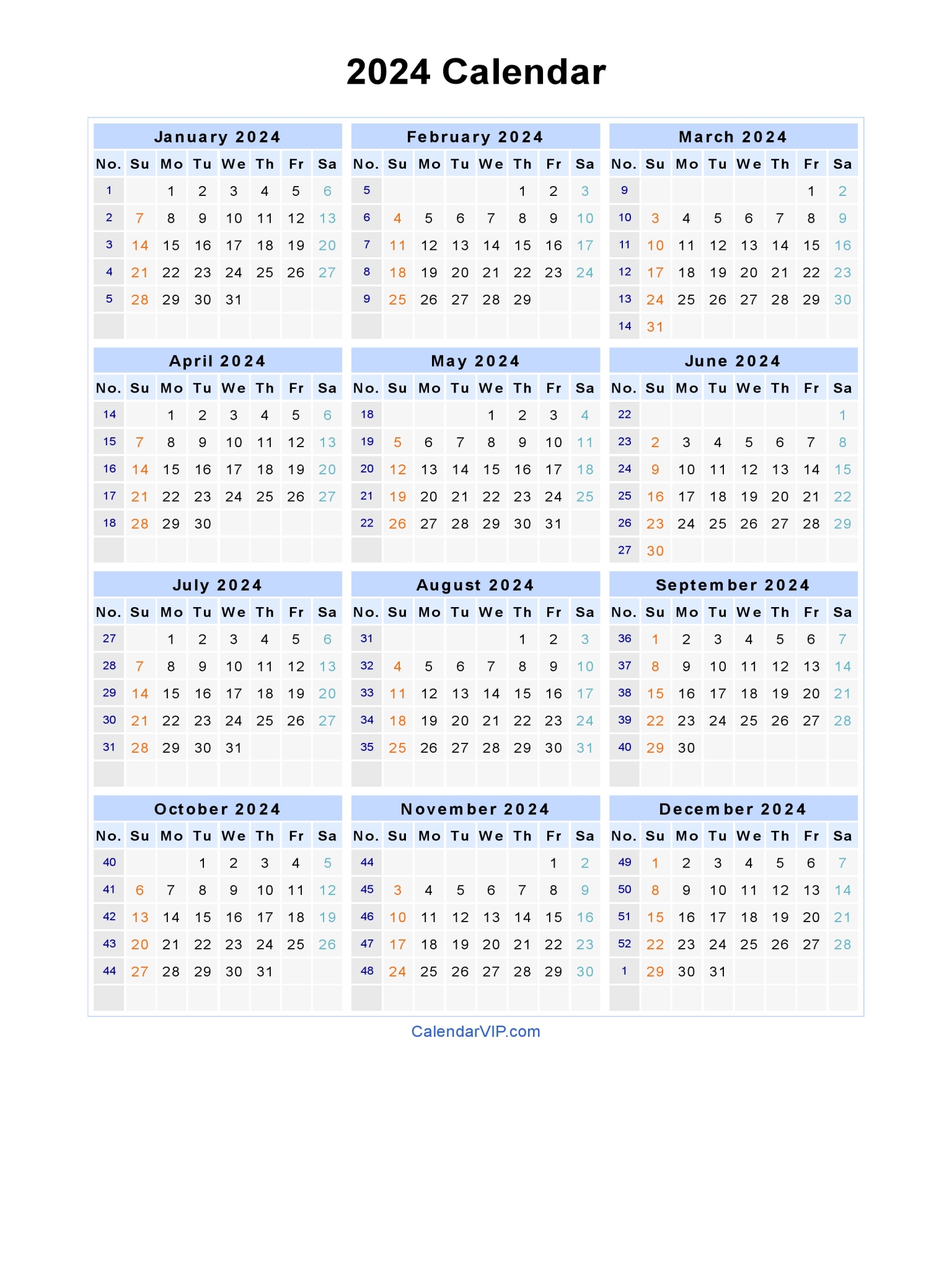 Free Editable Printable Calendar 2024 Calendar 2024